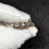 Size 8.5 Ethiopian Opal Multistone Ring