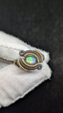 Size 6 Ethiopian Opal and Tigers Eye Ring