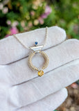 Portal Series: Citrine and Sapphire Pendant