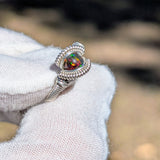 Size 7 ¼ Black Ethiopian Opal Ring