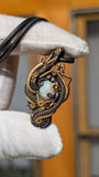 Ethiopian Opal, Citrine, Amethyst, and Hessonite Garnet Pendant