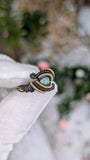 Size 6 Ethiopian Opal and Tigers Eye Ring