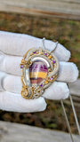 Fluorite, Amethyst, and Citrine Pendant