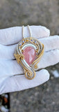 Rose Quartz, Tanzanite, and Citrine Pendant