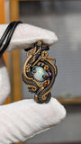 Ethiopian Opal, Citrine, Amethyst, and Hessonite Garnet Pendant