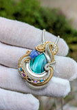 Malachite and Tanzanite Pendant