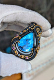 Double Bailed Labradorite Pendant