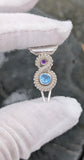 Apollo 4 - Swiss Blue Topaz and Amethyst Pendant
