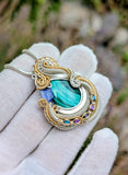 Malachite and Tanzanite Pendant