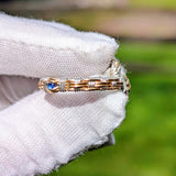 Size 9.5 Labradorite and Kyanite Ring