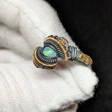 Size 8.5 Ethiopian Opal Multistone Ring