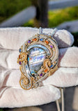 Double Bailed Labradorite Pendant