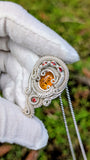 Amber and Garnet Pendant