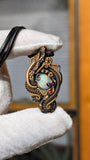 Ethiopian Opal, Citrine, Amethyst, and Hessonite Garnet Pendant