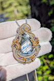 Double Bailed Labradorite Pendant