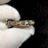 Size 8.5 Ethiopian Opal Multistone Ring