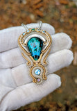 Chatoyant Chrysocolla Malachite Pendant