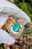 Malachite and Tanzanite Pendant