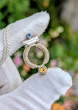 Portal Series: Citrine and Sapphire Pendant