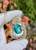 Malachite and Tanzanite Pendant