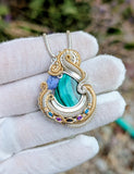 Malachite and Tanzanite Pendant