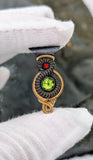 Apollo 5 - Peridot and Garnet Pendant