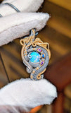 Ethiopian Opal, Sapphire, and Amethyst Pendant