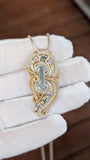 Aquamarine, Tanzanite, and London Blue Topaz Pendant