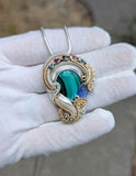 Malachite and Tanzanite Pendant