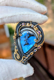 Double Bailed Labradorite Pendant