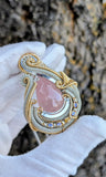 Rose Quartz, Tanzanite, and Citrine Pendant