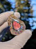 Labradorite, Pink Tourmaline, and London Blue Topaz Pendant
