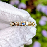 Size 9.5 Labradorite and Kyanite Ring