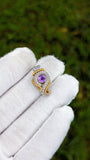 Amethyst Silver and 24k Gold Singularity Series Pendant
