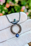 Portal Series: Kyanite and Emerald Pendant
