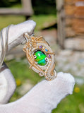 Ammolite, Sapphire, and Amethyst Pendant