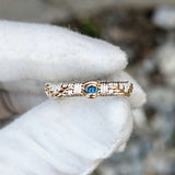 Size 9.5 Tanzanite and London Blue Topaz Ring