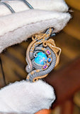 Ethiopian Opal, Sapphire, and Amethyst Pendant