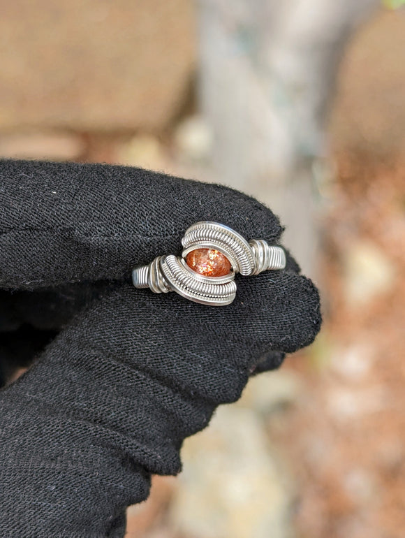 Size 8 Madagascar Sunstone Ring