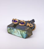 Size 6 Turquoise and Amethyst Multistone Ring