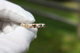 Size 9.5 Black Ethiopian Opal Multistone Ring