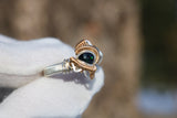 Size 8.5 Black Ethiopian Opal Ring