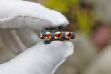 Size 9 Ethiopian Opal and Garnet Multistone Ring