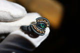 Size 8 Black Ethiopian Opal Ring
