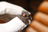 Fire Agate and Tibetan Turquoise Pendant and Ring Set
