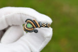 Size 9 Ethiopian Opal and Garnet Multistone Ring