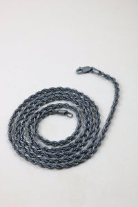 Oxidized Sterling Silver Rope Chain