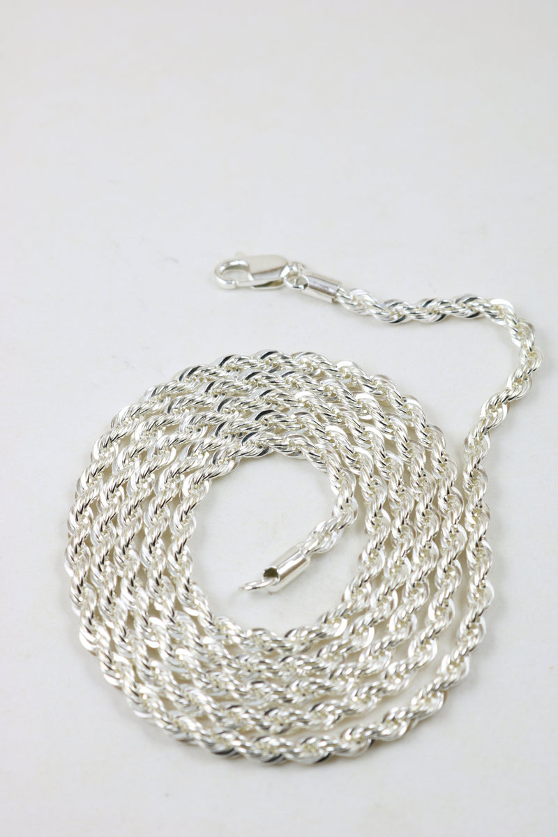 Sterling Silver Rope Chain – Twisted Up Wraps