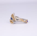 Size 6.5 Sapphire and Amethyst Ring