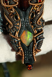Tourmaline and Ethiopian Opal Pendant